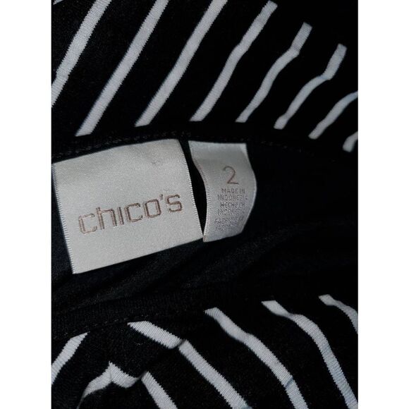 Chicos Size 2 Striped blouse NWOT - Picture 3 of 11